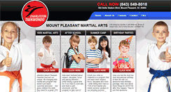 Desktop Screenshot of martialartsmtpleasant.com